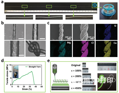 基于NIDN水凝胶生物墨水的1D纤维构建 基于NIDN水凝胶生物墨水的1D纤维构建