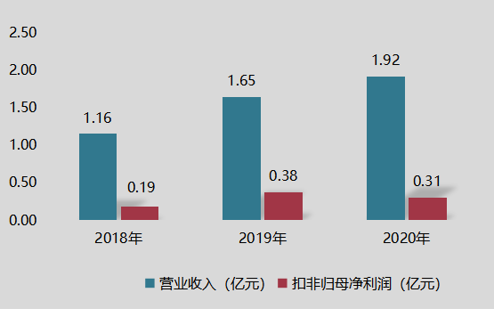2018-2020年公司营收及扣非归母净利润 2018-2020年公司营收及扣非归母净利润