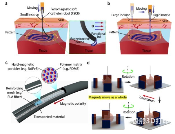 用于微创生物打印的磁控系统组成 用于微创生物打印的磁控系统组成