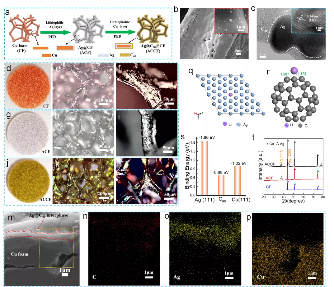 Ag@C60界面层的制备和表征