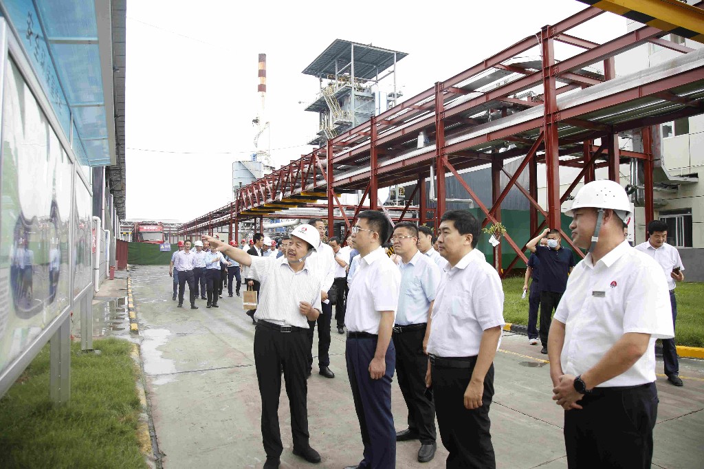 新型能源公司党委书记、董事长方刚向观摩团介绍生物质气化技术应用 新型能源公司党委书记、董事长方刚向观摩团介绍生物质气化技术应用