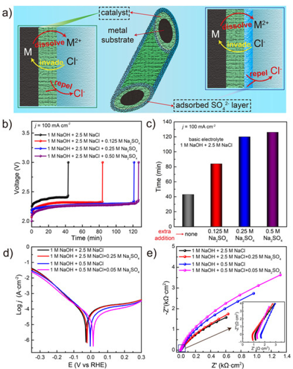 图1 电解液中硫酸根防氯腐蚀作用及原理的探索 图1 电解液中硫酸根防氯腐蚀作用及原理的探索