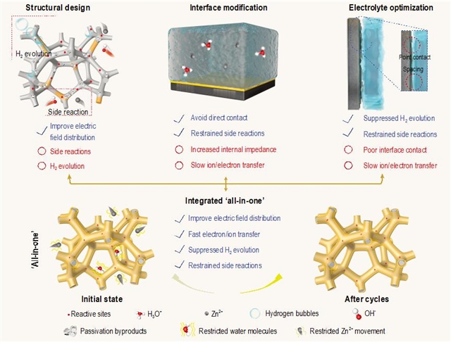 一体化电极策略实现高性能锌离子电池 一体化电极策略实现高性能锌离子电池