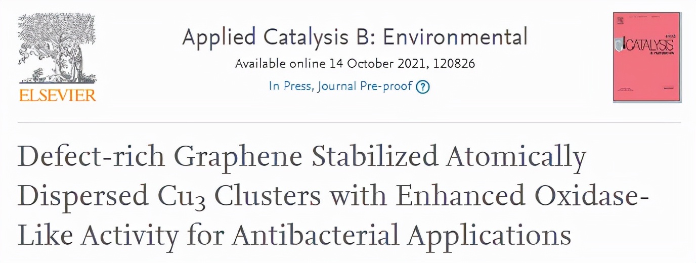亚纳米尺度Cu3金属团簇抗菌催化材料研究取得新进展 亚纳米尺度Cu3金属团簇抗菌催化材料研究取得新进展