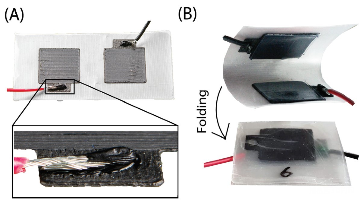 打印电解质层之前的打印品照片