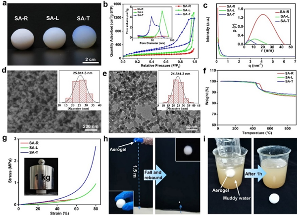 二氧化硅气凝胶的结构和性能