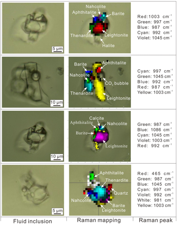 含子晶高盐度流体包裹体扫面分析