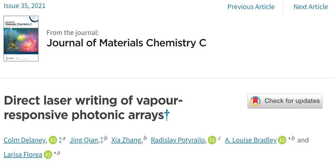 研究人员利用3D打印技术开发出微观变色的气体传感器，可用于有害气体检测