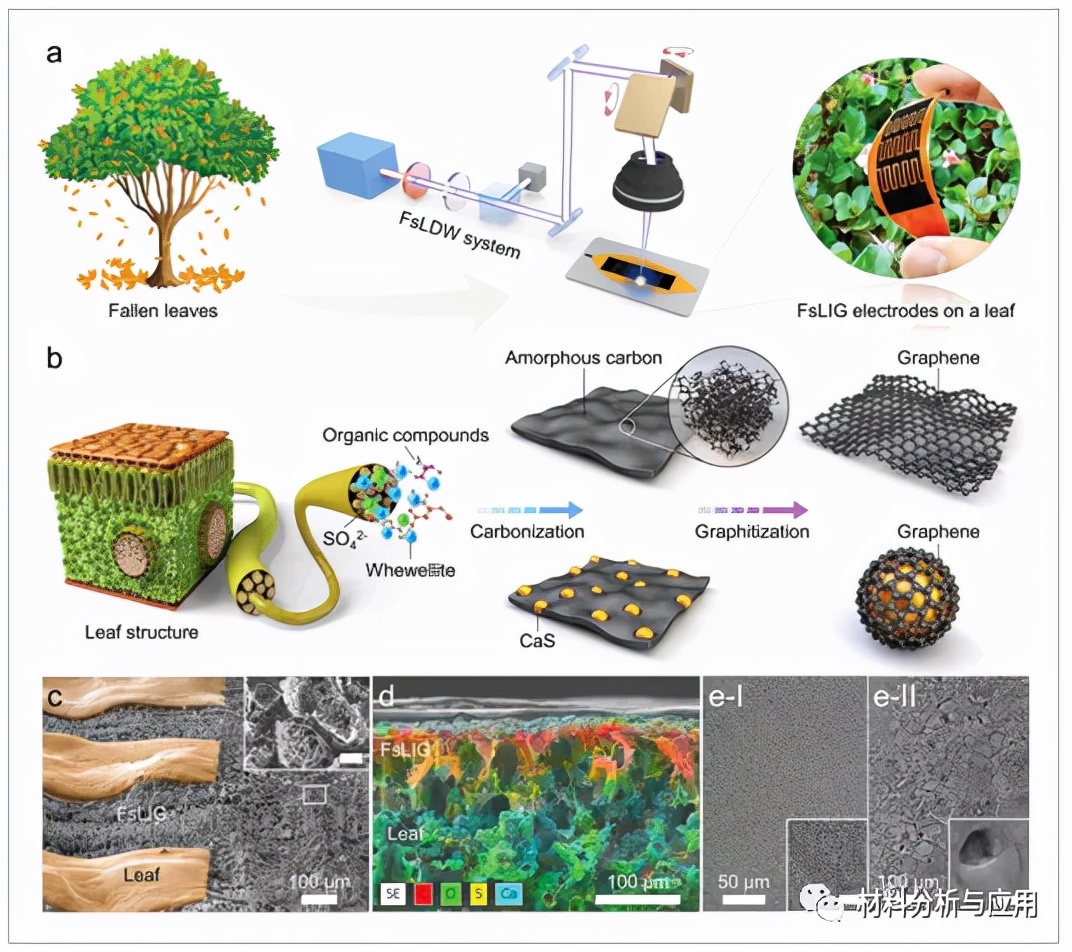 图1、飞秒激光诱导石墨烯 (FsLIG) 的生产示意图
