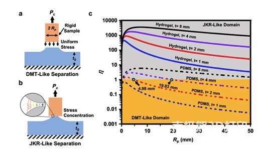 图3 PDMS和水凝胶分离机理的对比