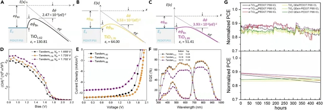 图4. 串联式OSCs的性质 图4. 串联式OSCs的性质