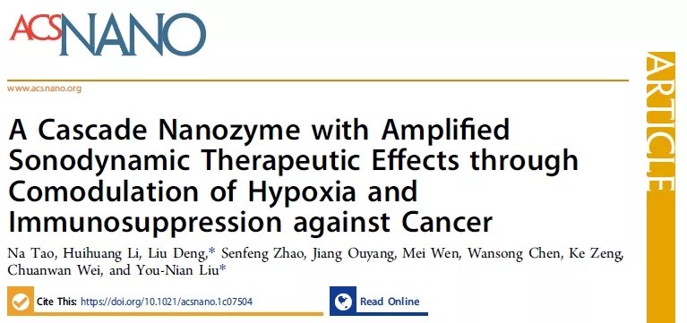 基于级联纳米酶实现肿瘤微环境的“双因素”调节