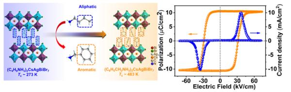 引入芳香族阳离子设计高居里温度二维多层杂化钙钛矿光铁电体 引入芳香族阳离子设计高居里温度二维多层杂化钙钛矿光铁电体