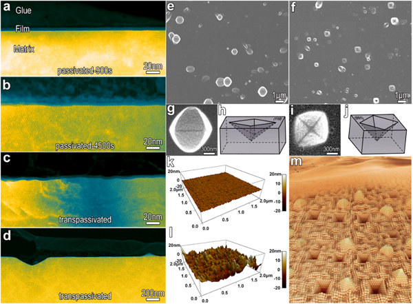 金属/钝化膜界面的晶面重构