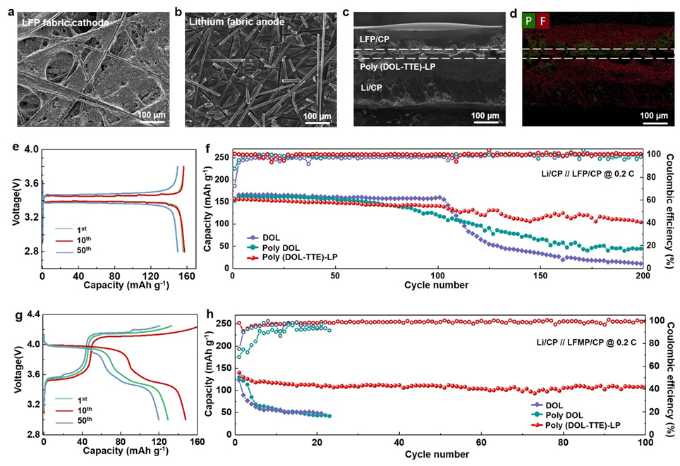图4以磷酸铁锂和磷酸锰铁锂为正极全固态纸基锂电池的电化学稳定性