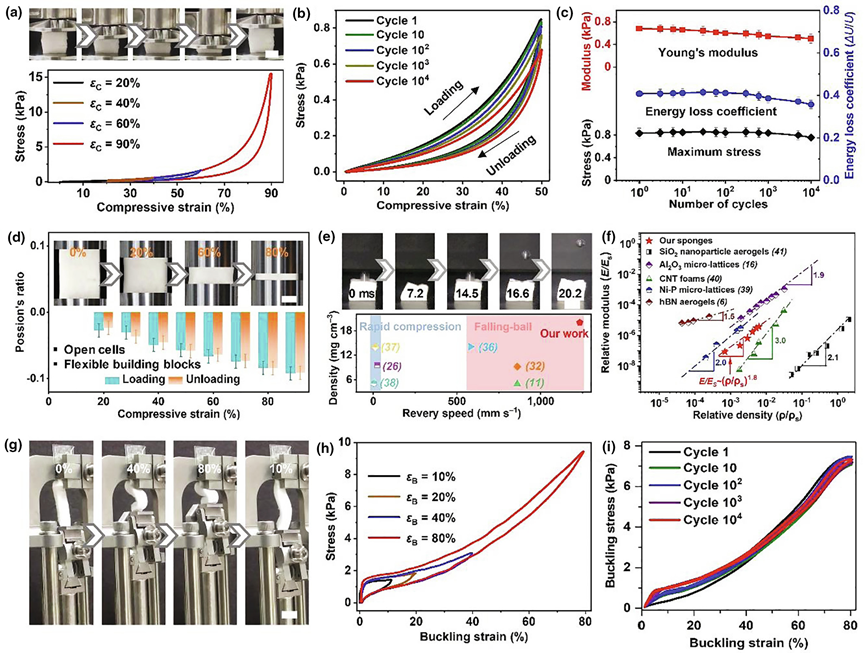 图 3. 陶瓷海绵的弹性柔韧性 图 3. 陶瓷海绵的弹性柔韧性