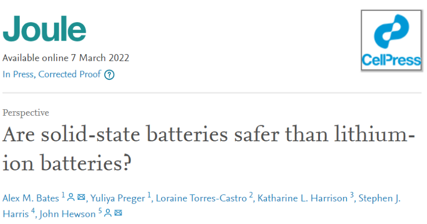 固态电池真的比传统锂离子电池更安全吗？
