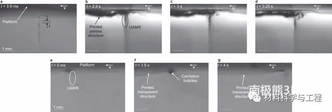 在构建室共振过程中,在平台上对UAMR进行多孔透明打印观察 在构建室共振过程中,在平台上对UAMR进行多孔透明打印观察