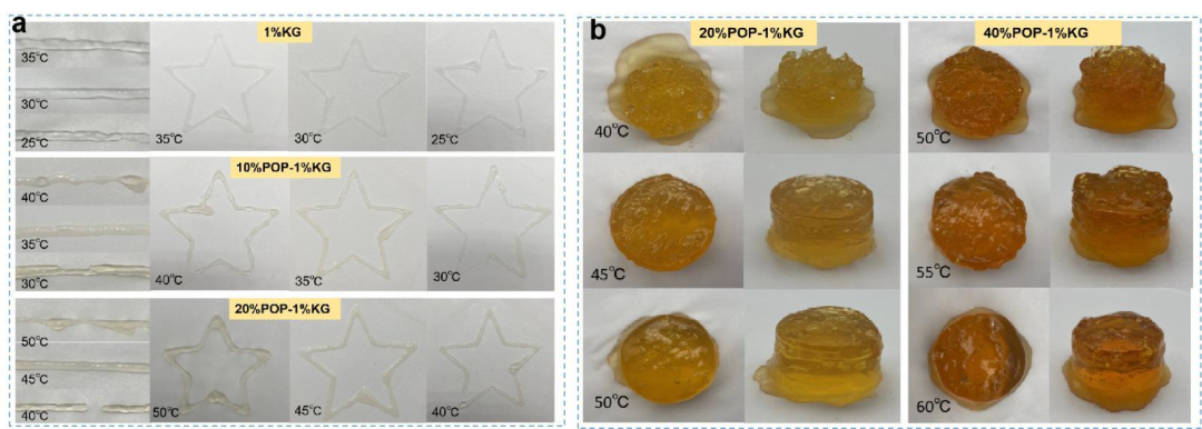 油墨配方和温度对3D打印性能的影响 油墨配方和温度对3D打印性能的影响