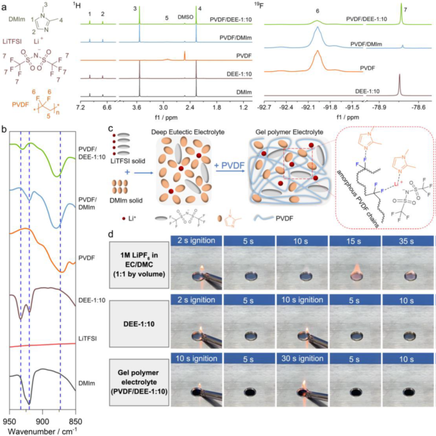 电解质的核磁及可燃性表征 电解质的核磁及可燃性表征