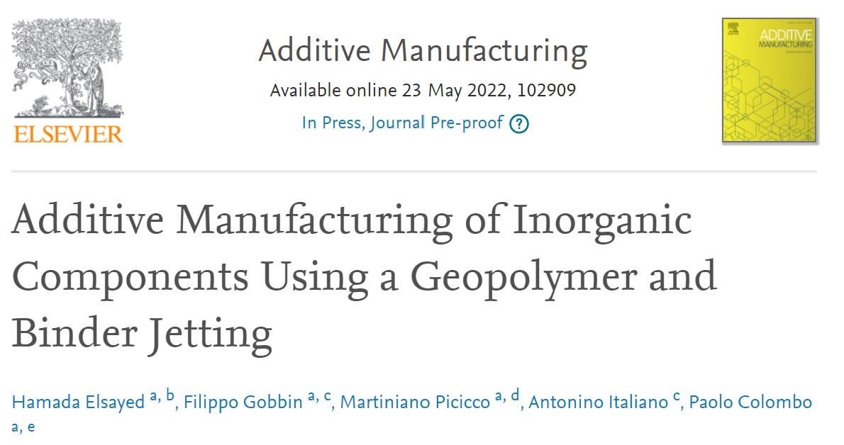 研究人员创造出可与结构混凝土性能相当的3D粘合剂喷射地质聚合物 研究人员创造出可与结构混凝土性能相当的3D粘合剂喷射地质聚合物