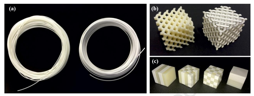 FDM打印机的耗材和打印的样品照片 FDM打印机的耗材和打印的样品照片