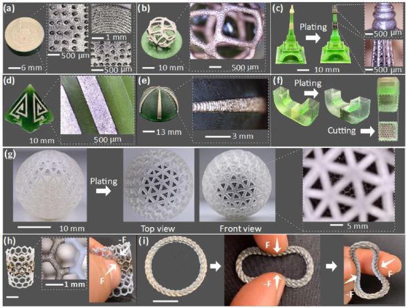 制造的具有复杂结构的3D金属-塑料复合结构零件示例 制造的具有复杂结构的3D金属-塑料复合结构零件示例
