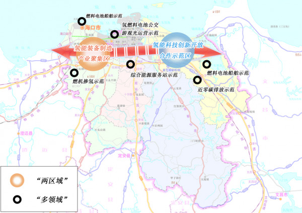 海口市氢能产业空间布局图 海口市氢能产业空间布局图