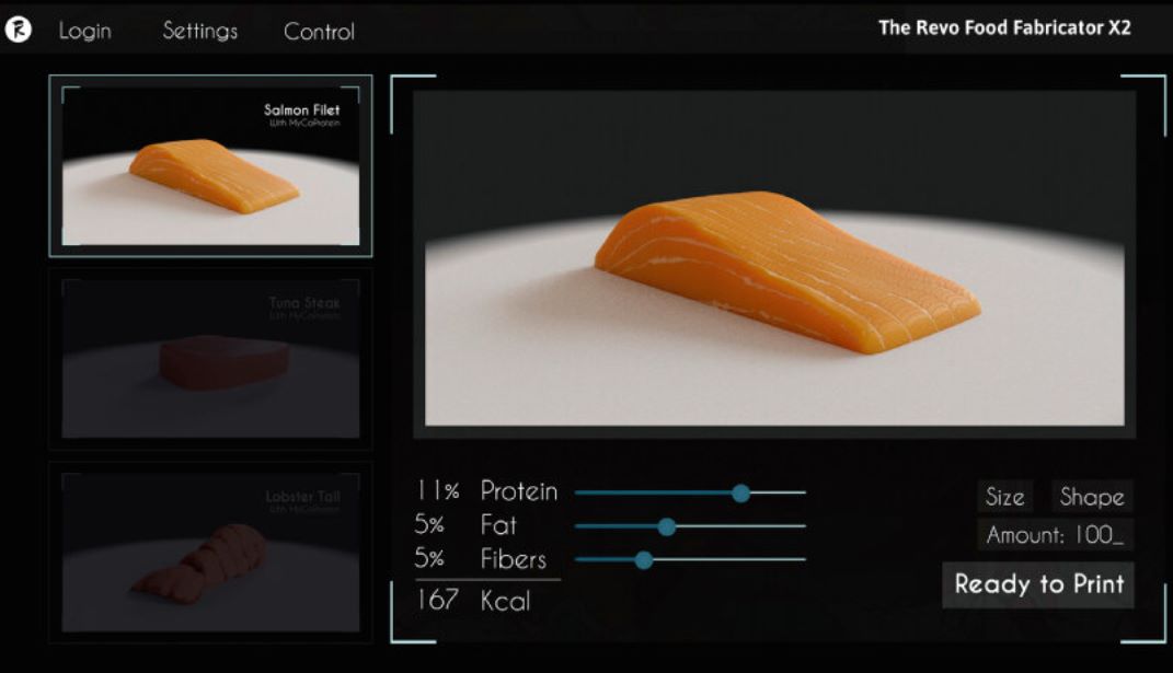 植物性鱼和肉的形状、质地和结构可以定制 植物性鱼和肉的形状、质地和结构可以定制