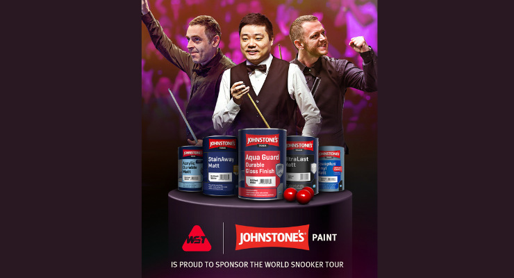 PPG宣布其旗下的JOHNSTONE’s PAINT品牌与世界斯诺克巡回赛(WST)建立了合作伙伴关系 PPG宣布其旗下的JOHNSTONE’s PAINT品牌与世界斯诺克巡回赛(WST)建立了合作伙伴关系